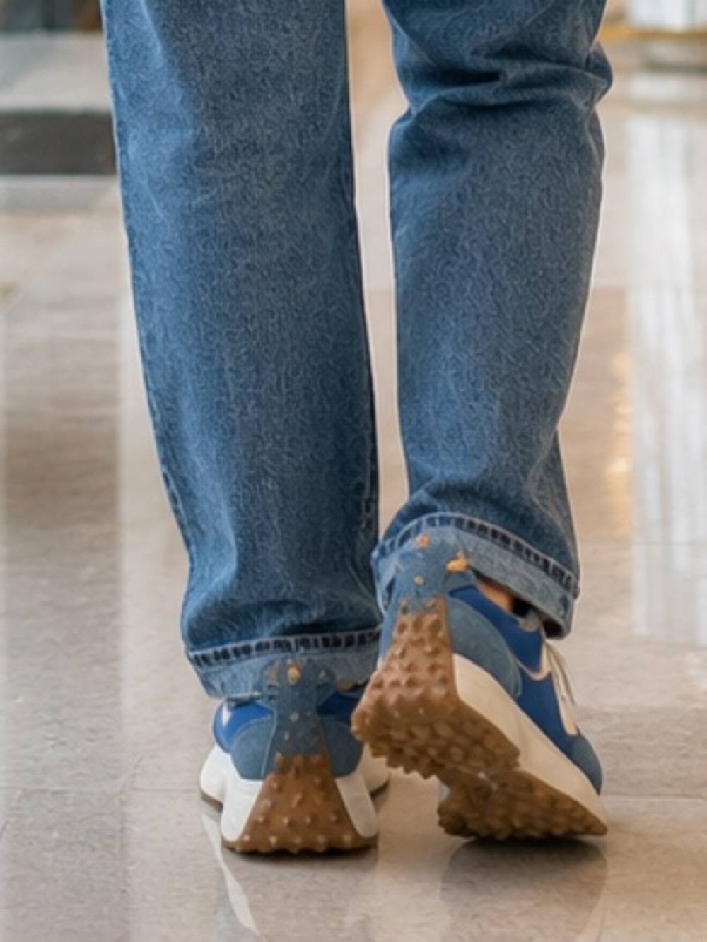 Steve Madden Campo Cobalt Blue Sawtooth Suede Retro Sneaker Women 7.5 Colorblock - Picture 6 of 13